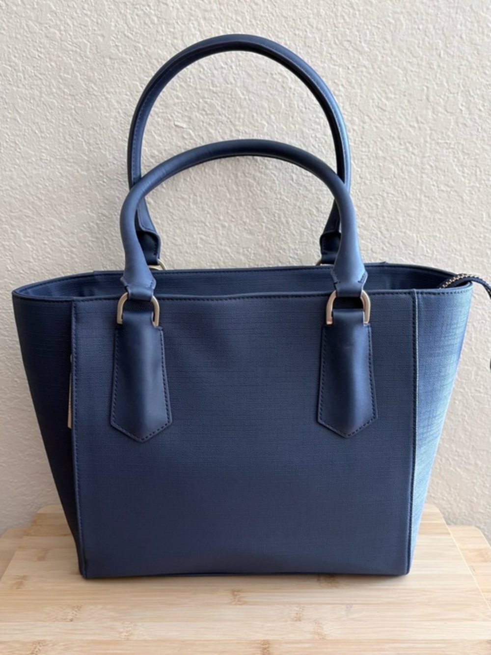 Dagne Dover Signature Travel Laptop MIDI Tote Navy Blue with Accessories
